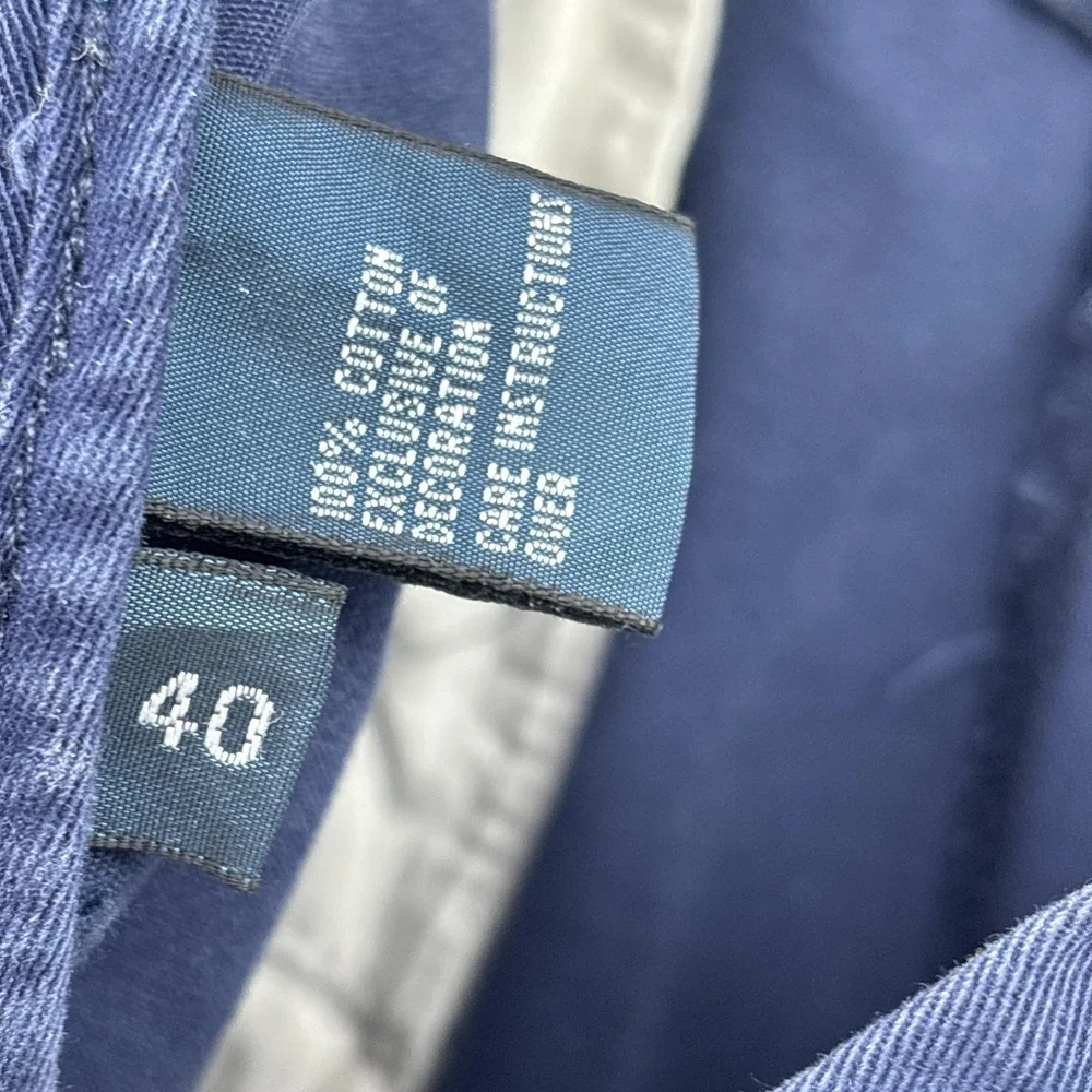 Polo Ralph Lauren Shorts Mens 40 Blue‎ USA Flag Chino Canvas 9
